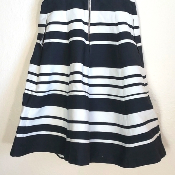 Kate Spade Women's Cape Stripe Cocktail Dress Black White Stripe Size 0 - Picture 9 of 16